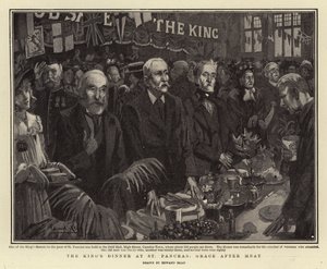 Das Abendessen des Königs in St Pancras, Dankgebet nach dem Essen von Edward Read